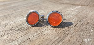 Tortoiseshell Acrylic, Rhodium Plated Cufflinks