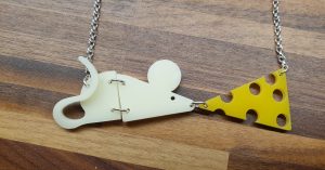Mouse and Cheese Necklace